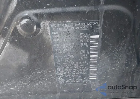 2015 Nissan Rogue Sv from USA, damaged, VIN KNMAT2MV3FP513787